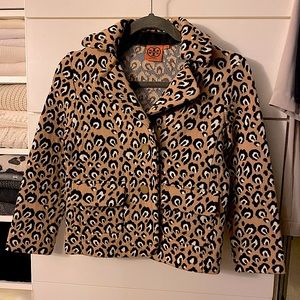 Tory Burch Leopard Sweater Blazer